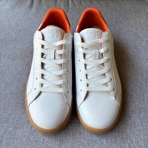 Women's White and Orange Sneakers